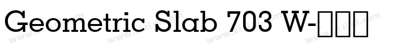 Geometric Slab 703 W字体转换